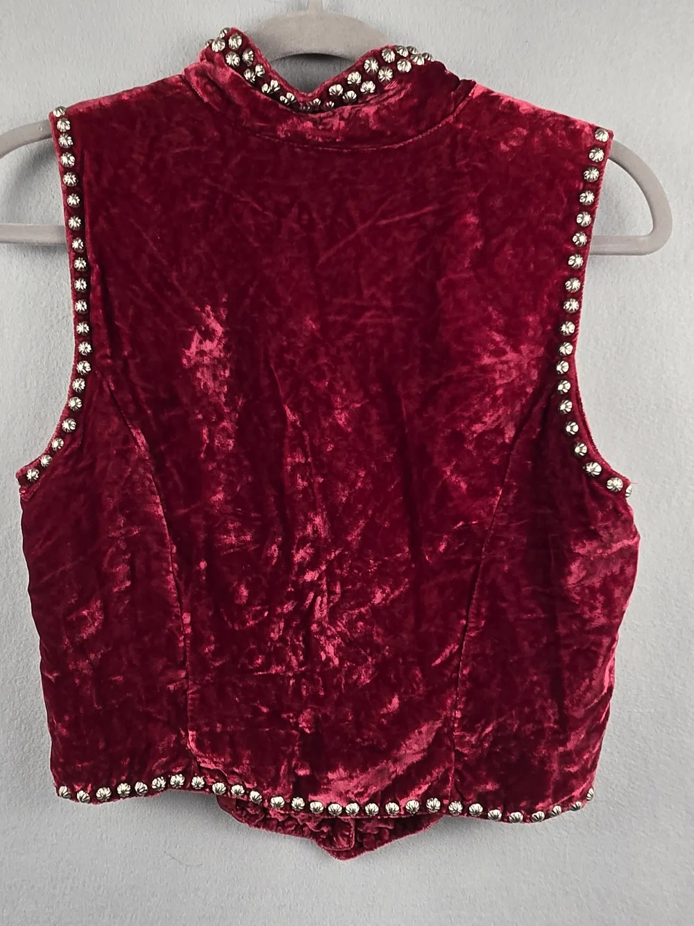 Vintage 90s Double D Ranch Wear Velvet Concho Vest Size M